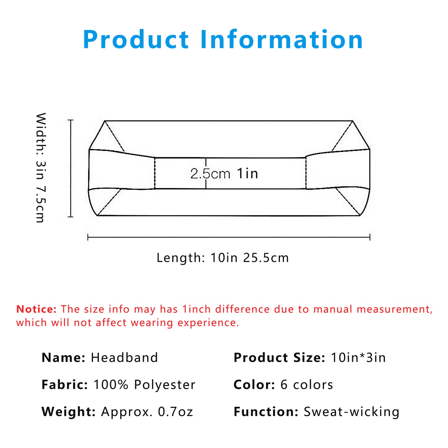 Stretchy Sports Headbands Sweat-Wicking Quick-Dry for Women and Men Running Yoga Workouts