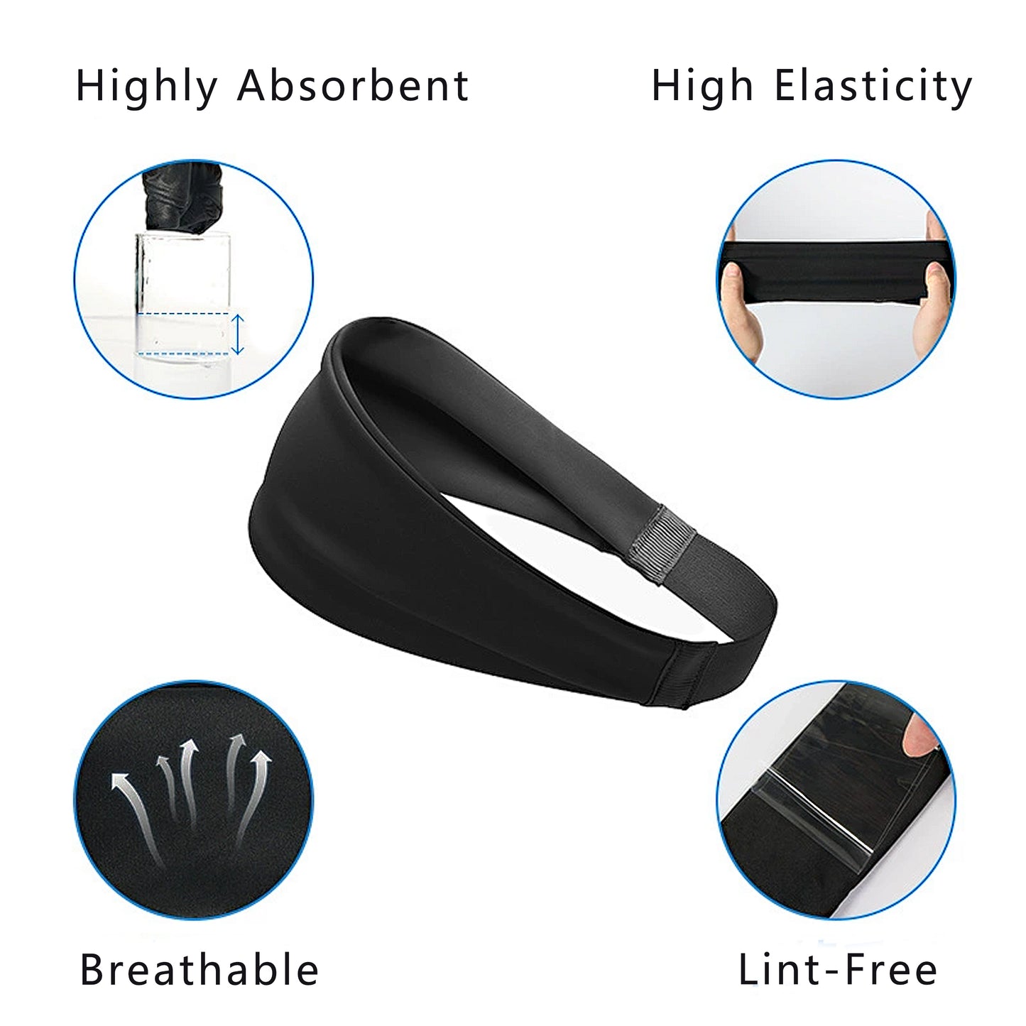 Stretchy Sports Headbands Sweat-Wicking Quick-Dry for Women and Men Running Yoga Workouts