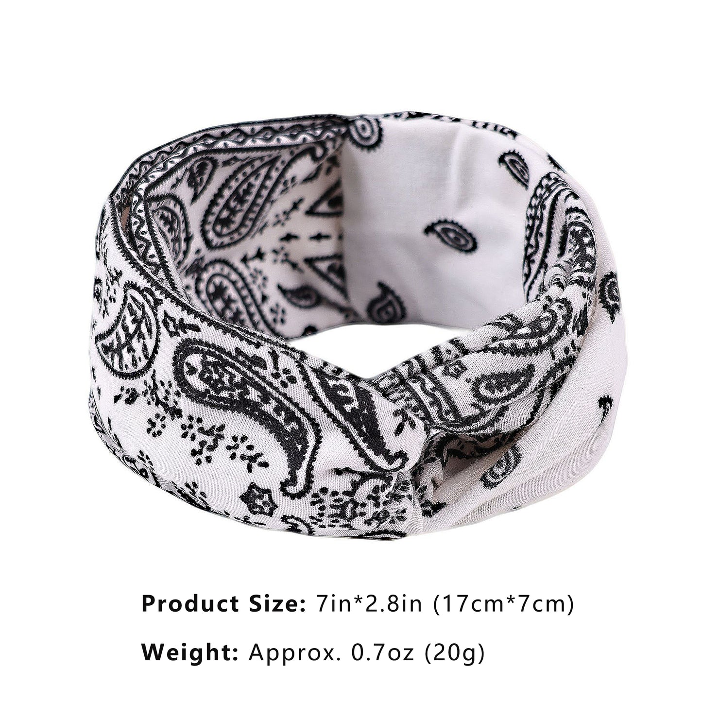 Fashion Paisley Headbands Boho Style Moisture-Wicking Quick-Dry Elastic Sweat Hairband
