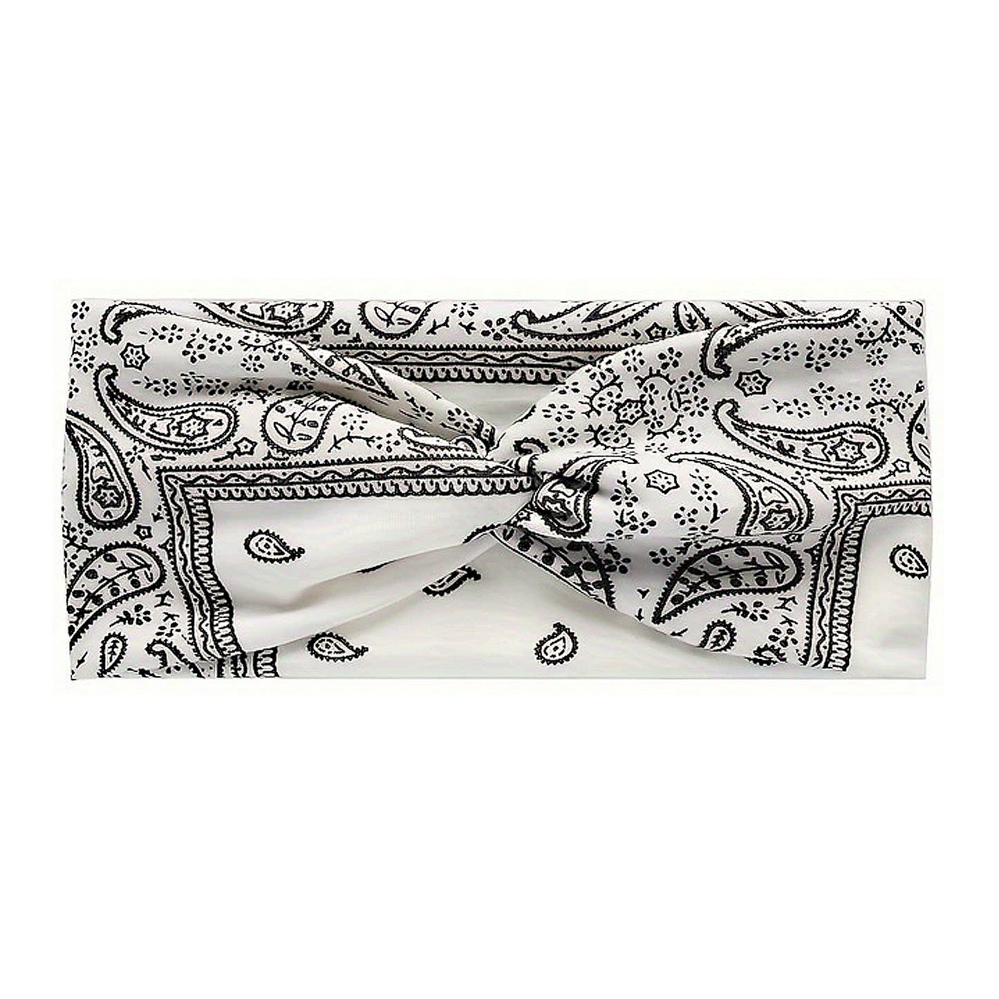 Fashion Paisley Headbands Boho Style Moisture-Wicking Quick-Dry Elastic Sweat Hairband