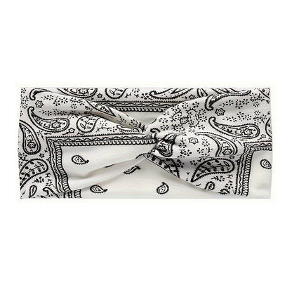 Fashion Paisley Headbands Boho Style Moisture-Wicking Quick-Dry Elastic Sweat Hairband