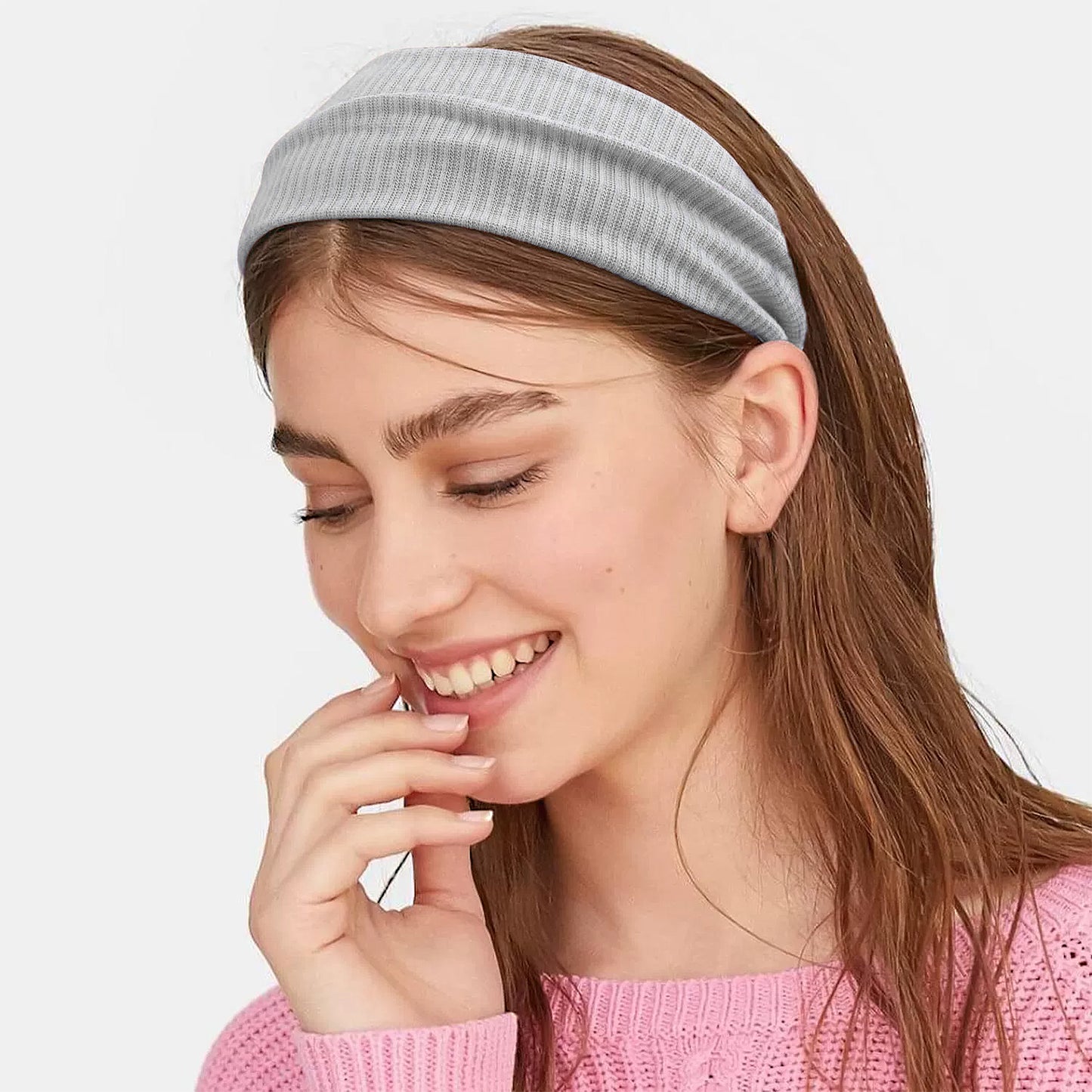 Knit Wide Headbands, Solid Color, Moisture-Wicking, Comfy Sports Hairbands Unisex