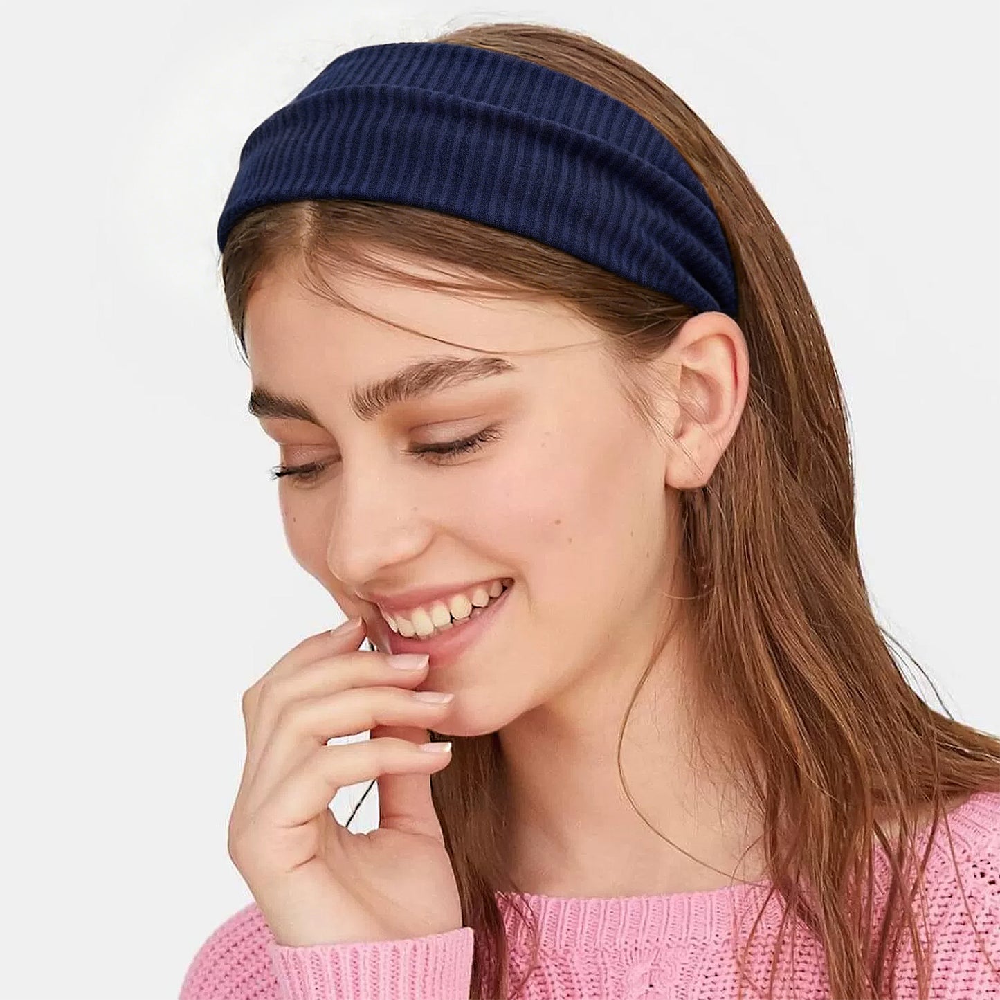 Knit Wide Headbands, Solid Color, Moisture-Wicking, Comfy Sports Hairbands Unisex