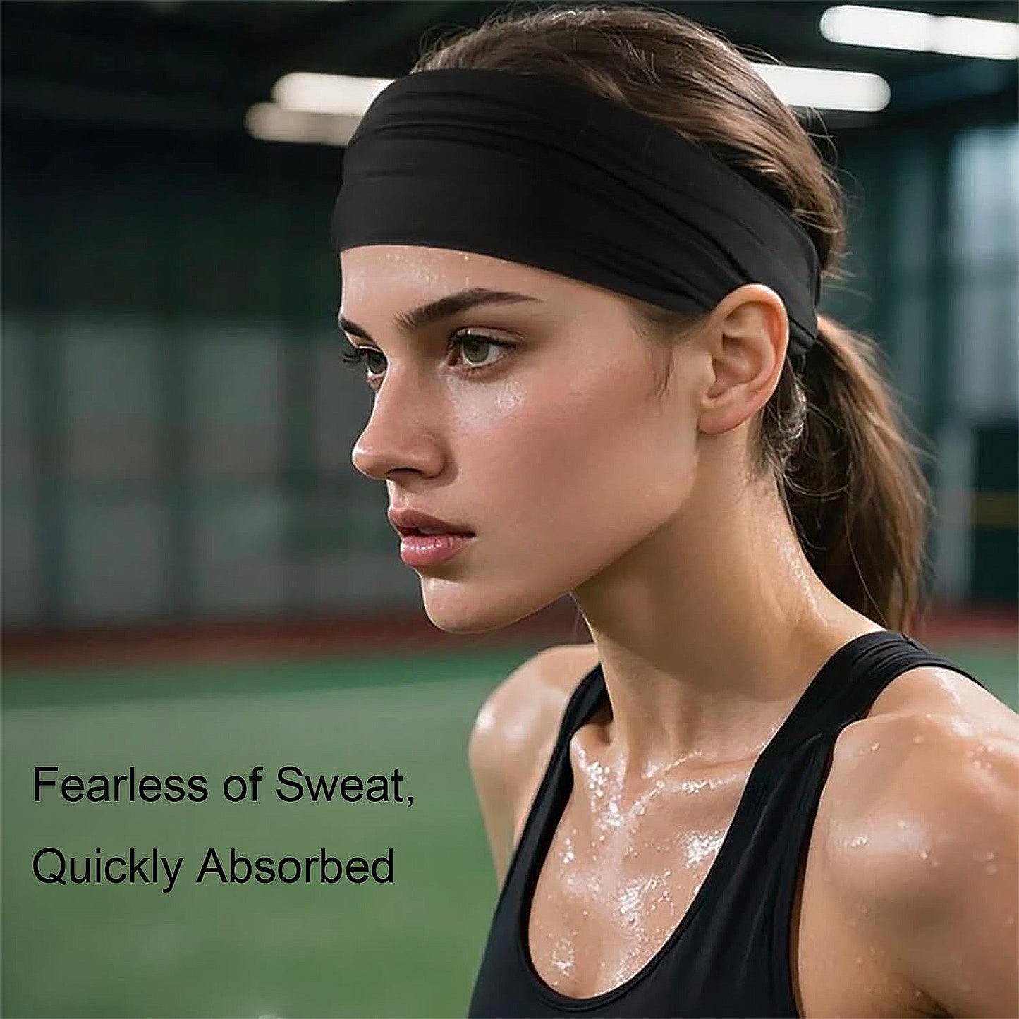 Smooth Soft Headbands, Moisture-Wicking Quick-Dry Comfy Sports Hairbands for Women and Men