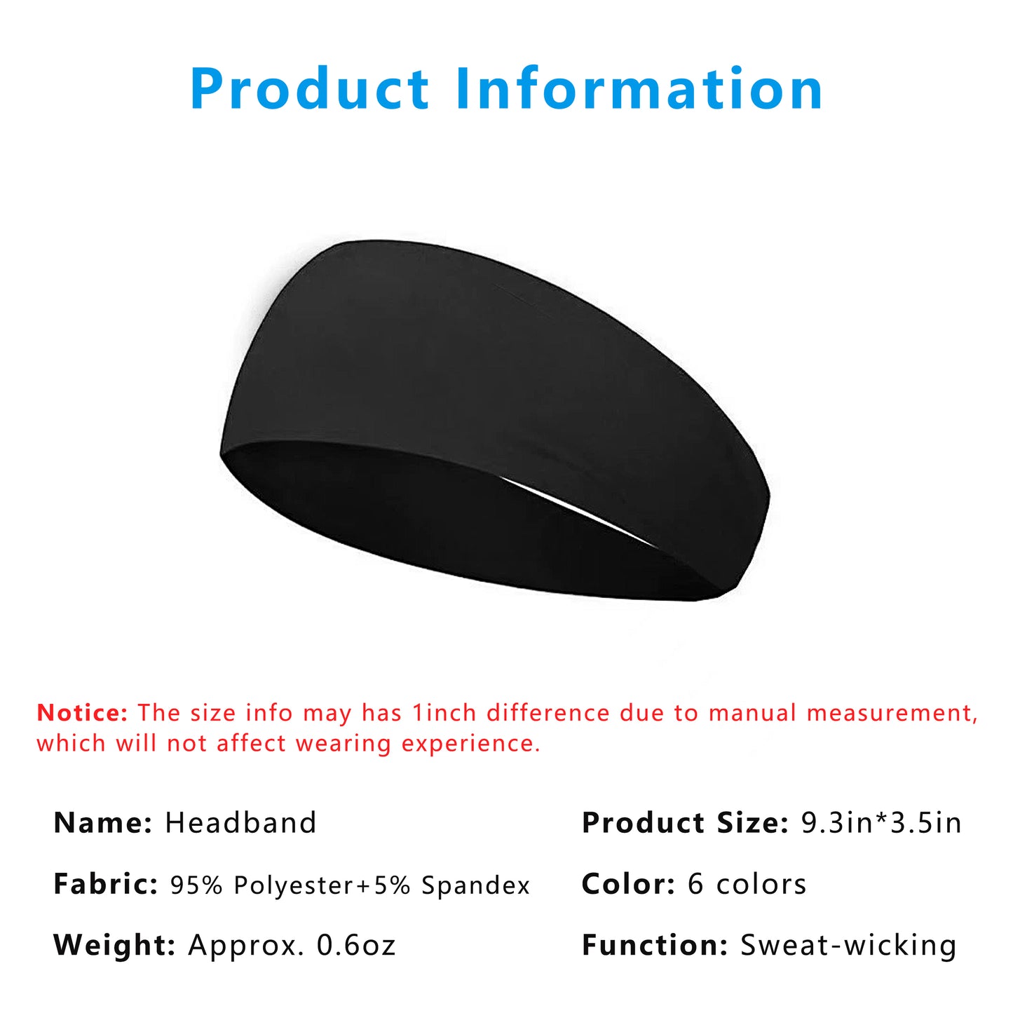Smooth Soft Headbands, Moisture-Wicking Quick-Dry Comfy Sports Hairbands for Women and Men