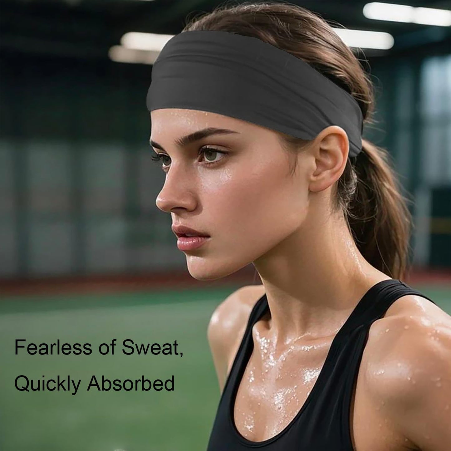 Smooth Soft Headbands, Moisture-Wicking Quick-Dry Comfy Sports Hairbands for Women and Men