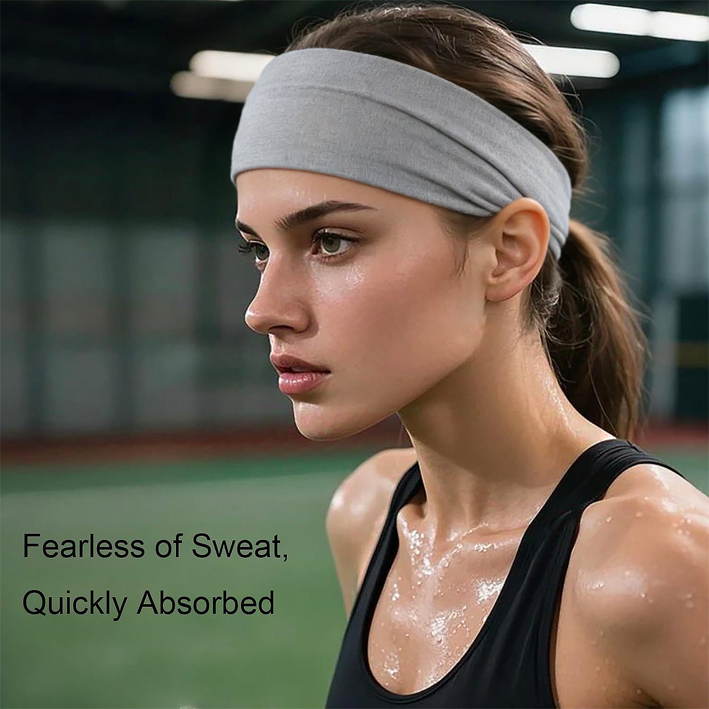 Smooth Soft Headbands, Moisture-Wicking Quick-Dry Comfy Sports Hairbands for Women and Men