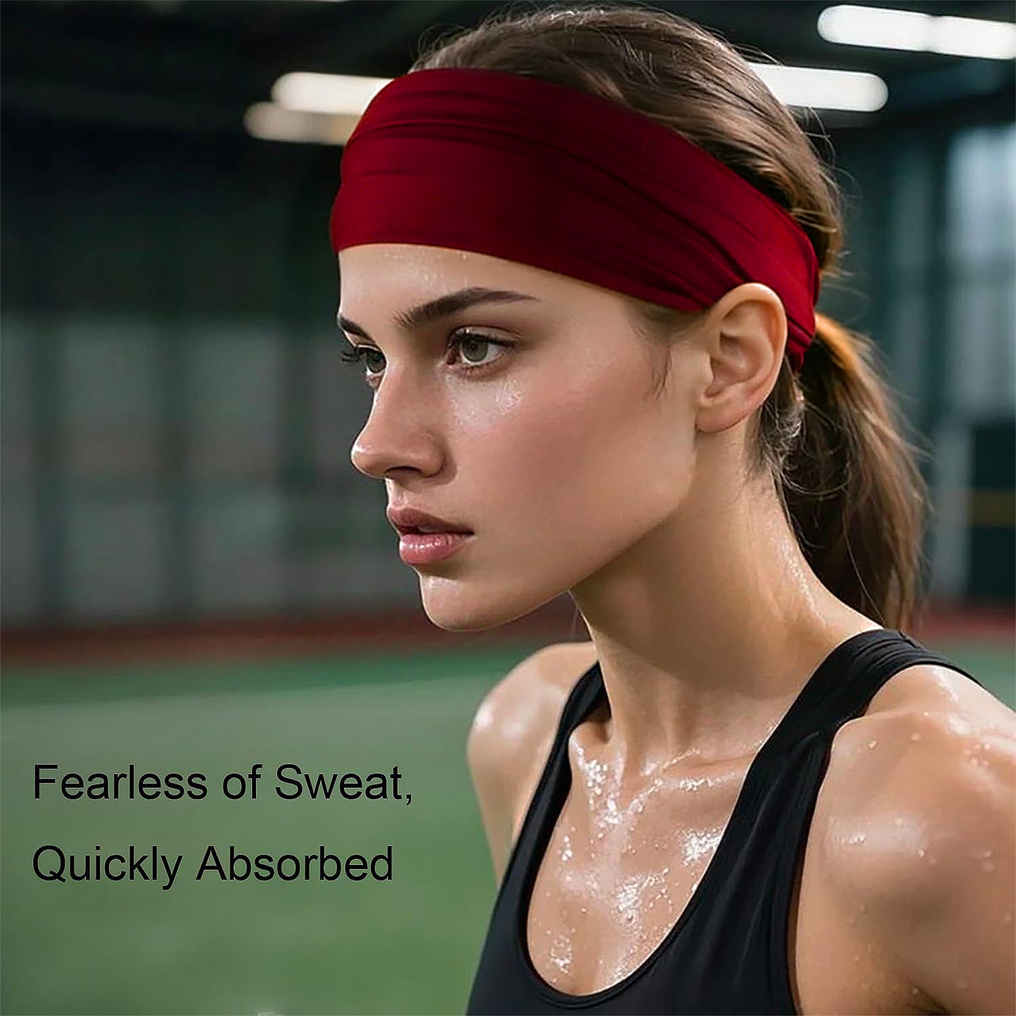 Smooth Soft Headbands, Moisture-Wicking Quick-Dry Comfy Sports Hairbands for Women and Men