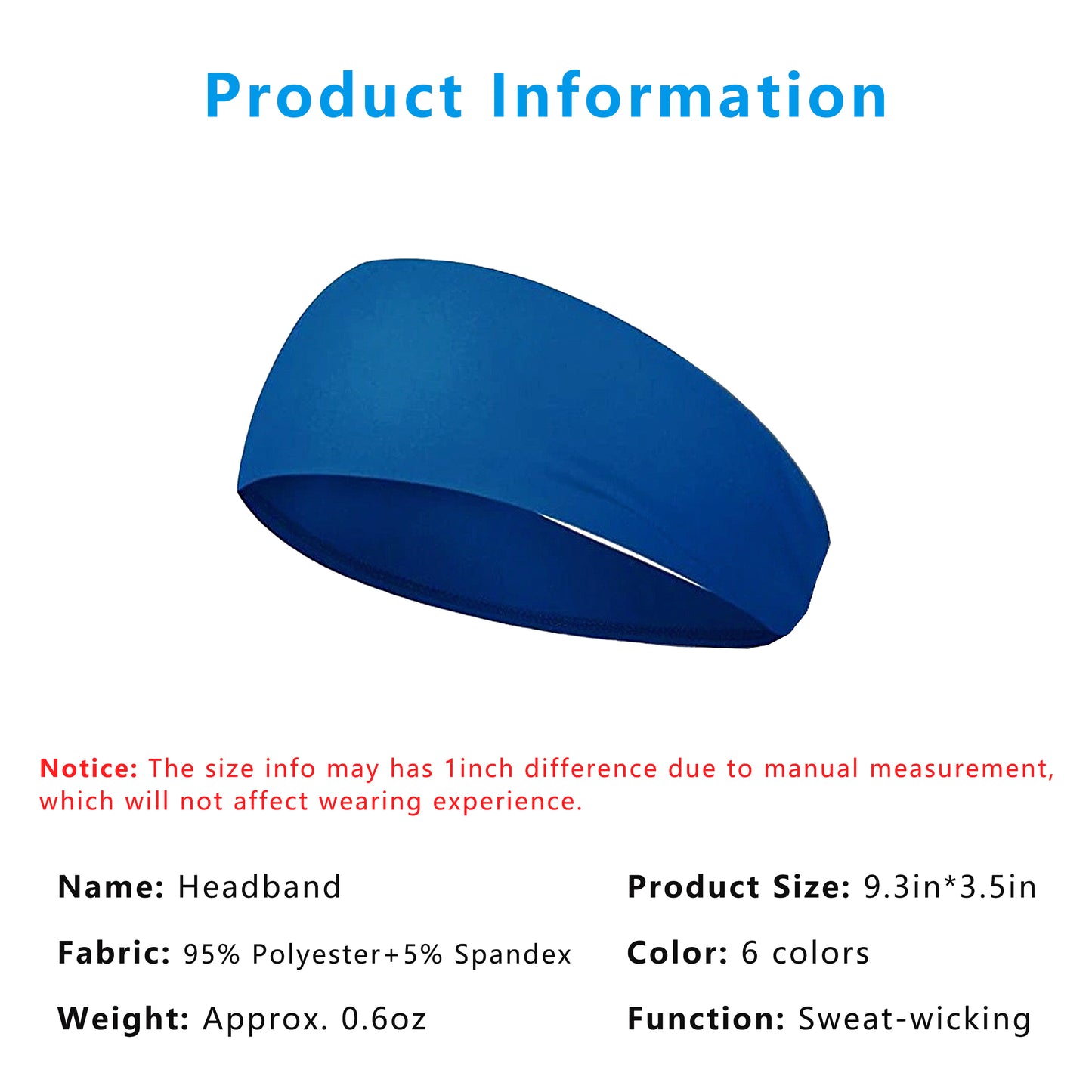 Smooth Soft Headbands, Moisture-Wicking Quick-Dry Comfy Sports Hairbands for Women and Men