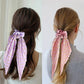 Elastic Hair Ties with Long Ribbon, Vintage Boho Hair Scrunchies for Women and Girls