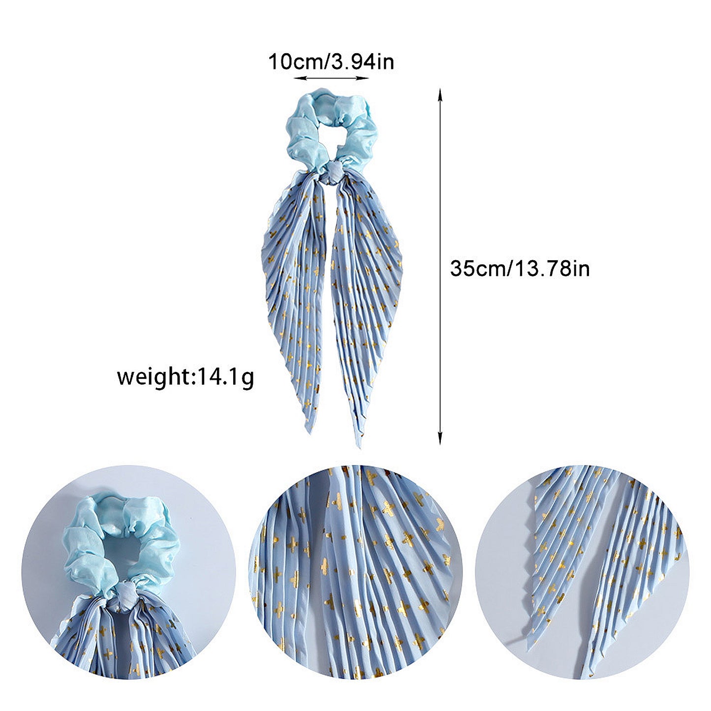 Elastic Hair Ties with Long Ribbon, Vintage Boho Hair Scrunchies for Women and Girls