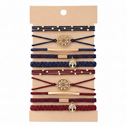 10PCs Hair Ties Bracelet for Women 5 Styles Soft Braided Boho Hair Bands Elastic Hair Accessories