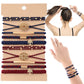 10PCs Hair Ties Bracelet for Women 5 Styles Soft Braided Boho Hair Bands Elastic Hair Accessories