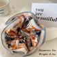 Retro Boho Oil Painting Hair Bands Ties Large Floral Scrunchies Elastic Hair Accessories for Women