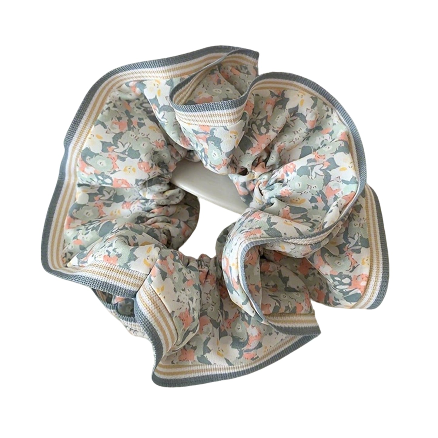Retro Boho Oil Painting Hair Bands Ties Large Floral Scrunchies Elastic Hair Accessories for Women