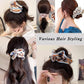 Retro Boho Oil Painting Hair Bands Ties Large Floral Scrunchies Elastic Hair Accessories for Women