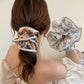 Retro Boho Oil Painting Hair Bands Ties Large Floral Scrunchies Elastic Hair Accessories for Women