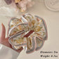 Retro Boho Oil Painting Hair Bands Ties Large Floral Scrunchies Elastic Hair Accessories for Women