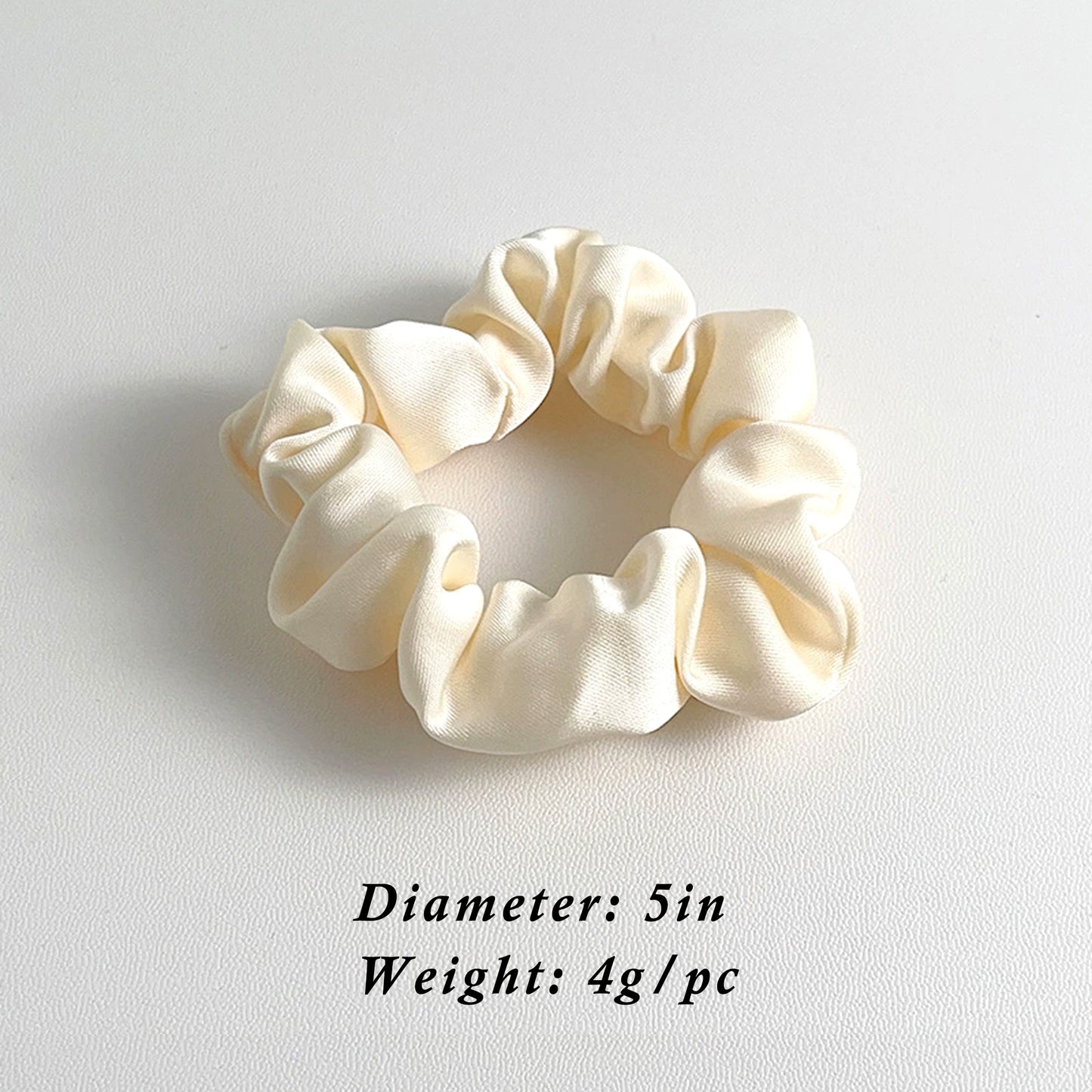5PCs Classic Solid Color Hair Scrunchies Ties Hair Band Accessories for Women and Girls