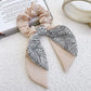Fashion Elastic Hair Ties with Bows, Hair Scrunchies with Knotted Bow Ribbon for Women