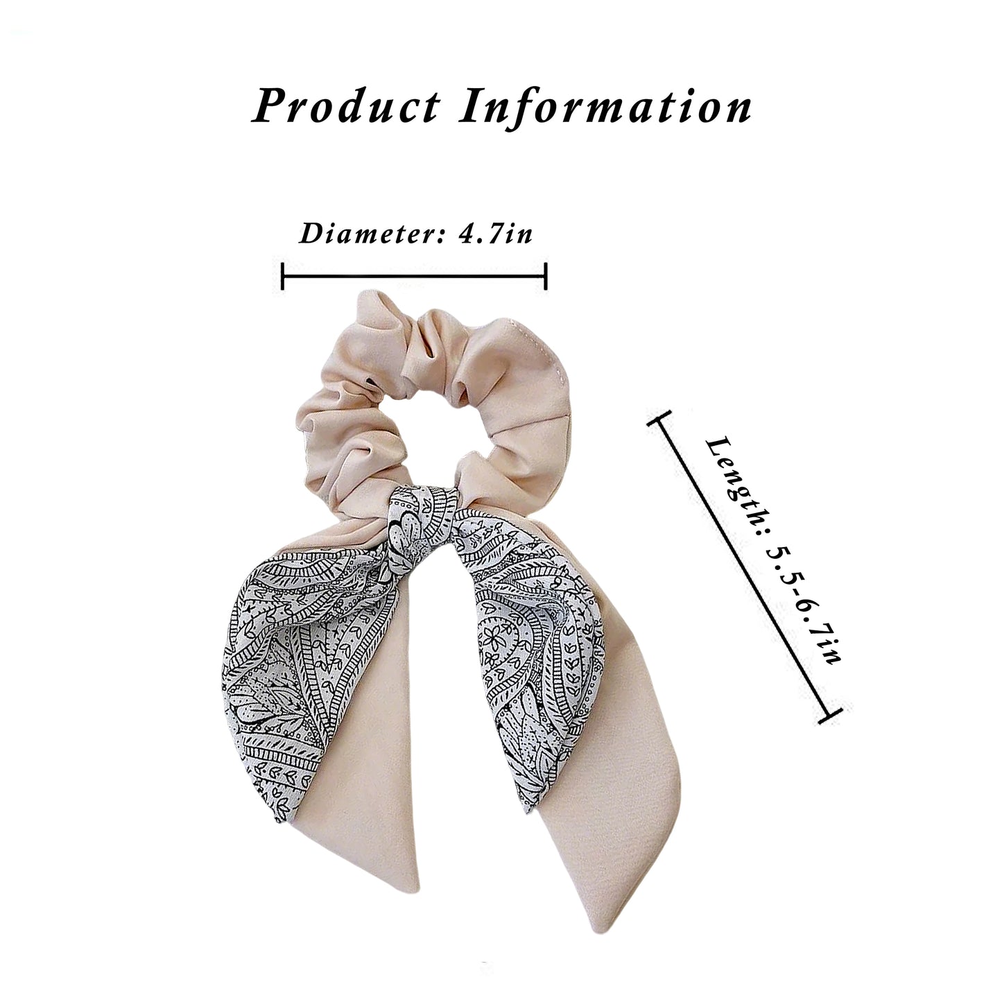 Fashion Elastic Hair Ties with Bows, Hair Scrunchies with Knotted Bow Ribbon for Women