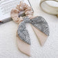 Fashion Elastic Hair Ties with Bows, Hair Scrunchies with Knotted Bow Ribbon for Women