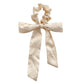 Knotted Bow Satin Hair Scrunchies Ties Elastic Hair Scarf Hair Bands Ponytail Holder for Women Girls