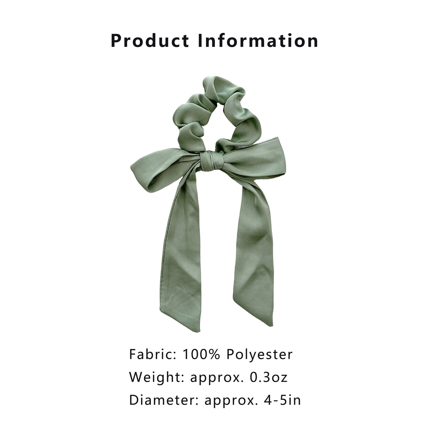 Knotted Bow Satin Hair Scrunchies Ties Elastic Hair Scarf Hair Bands Ponytail Holder for Women Girls