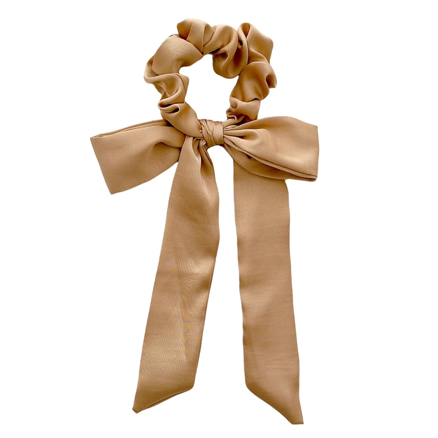 Knotted Bow Satin Hair Scrunchies Ties Elastic Hair Scarf Hair Bands Ponytail Holder for Women Girls