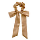 Knotted Bow Satin Hair Scrunchies Ties Elastic Hair Scarf Hair Bands Ponytail Holder for Women Girls