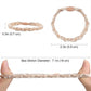 Textured Woven Elastic Hair Ties 10 PCs Assorted Stretch Ponytail Holders for Women and Girls