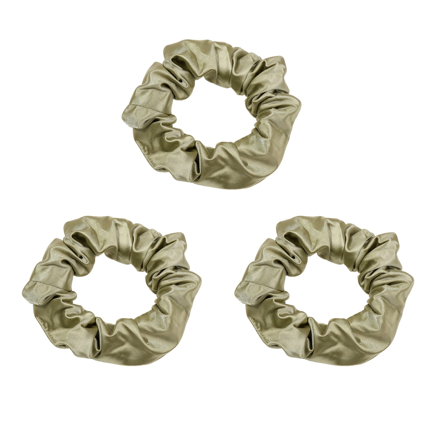 3 PCs Soft Satin Scrunchies Elastic Hair Tie Gentle Stretch Ponytail Holder for Women