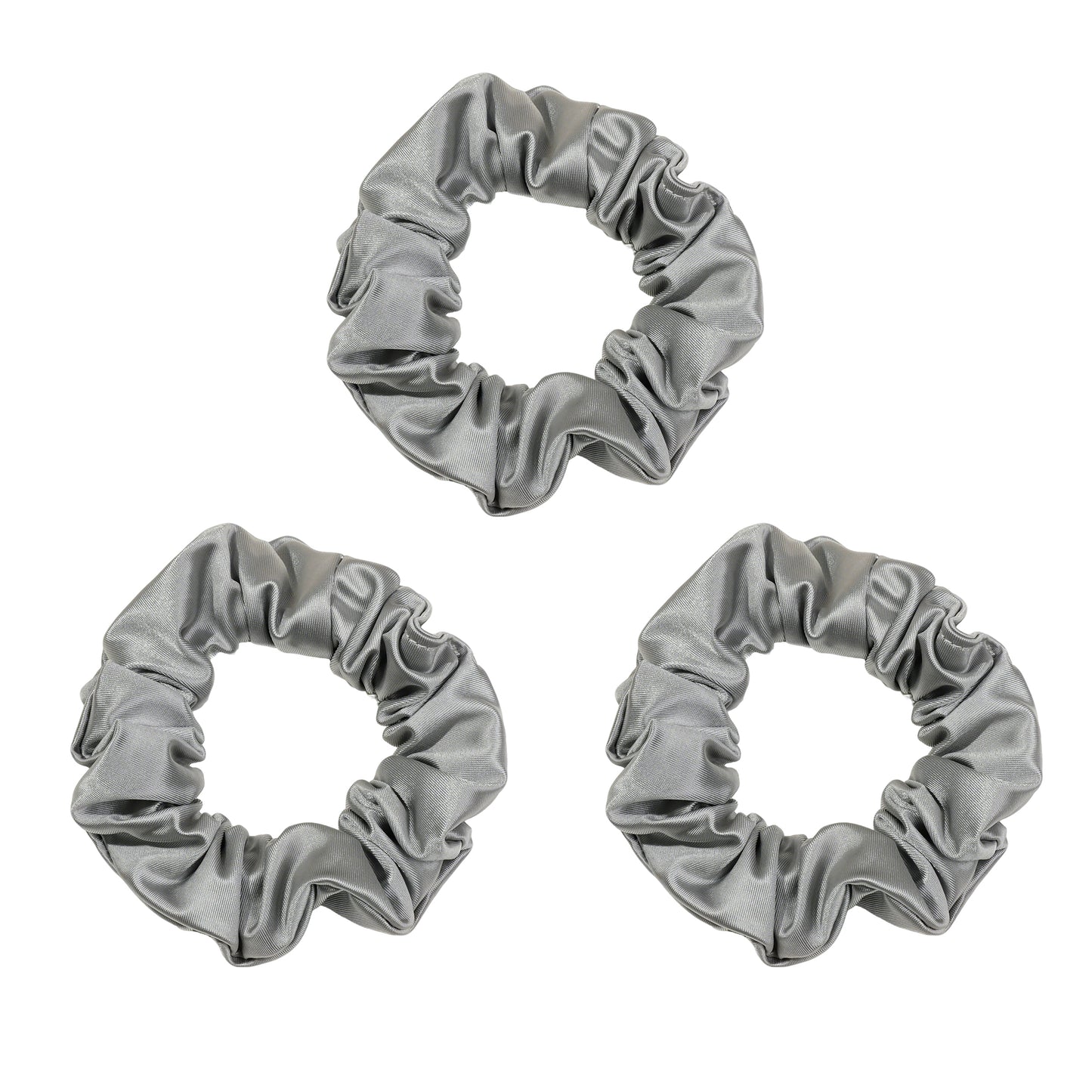 3 PCs Soft Satin Scrunchies Elastic Hair Tie Gentle Stretch Ponytail Holder for Women