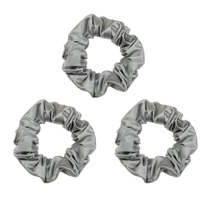 3 PCs Soft Satin Scrunchies Elastic Hair Tie Gentle Stretch Ponytail Holder for Women