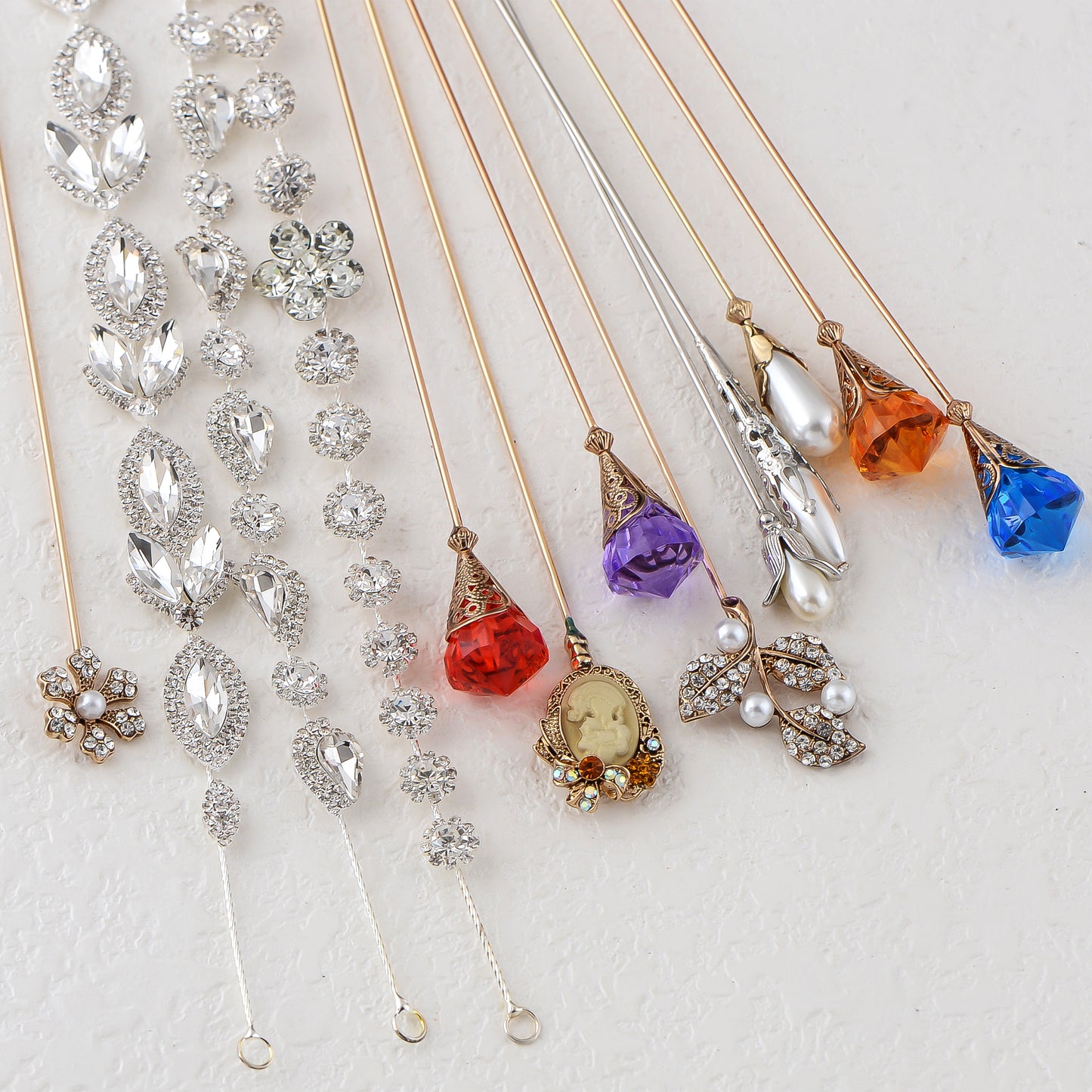 Vintage Long Pins with Safety Cap for Coats Scarves or Hats