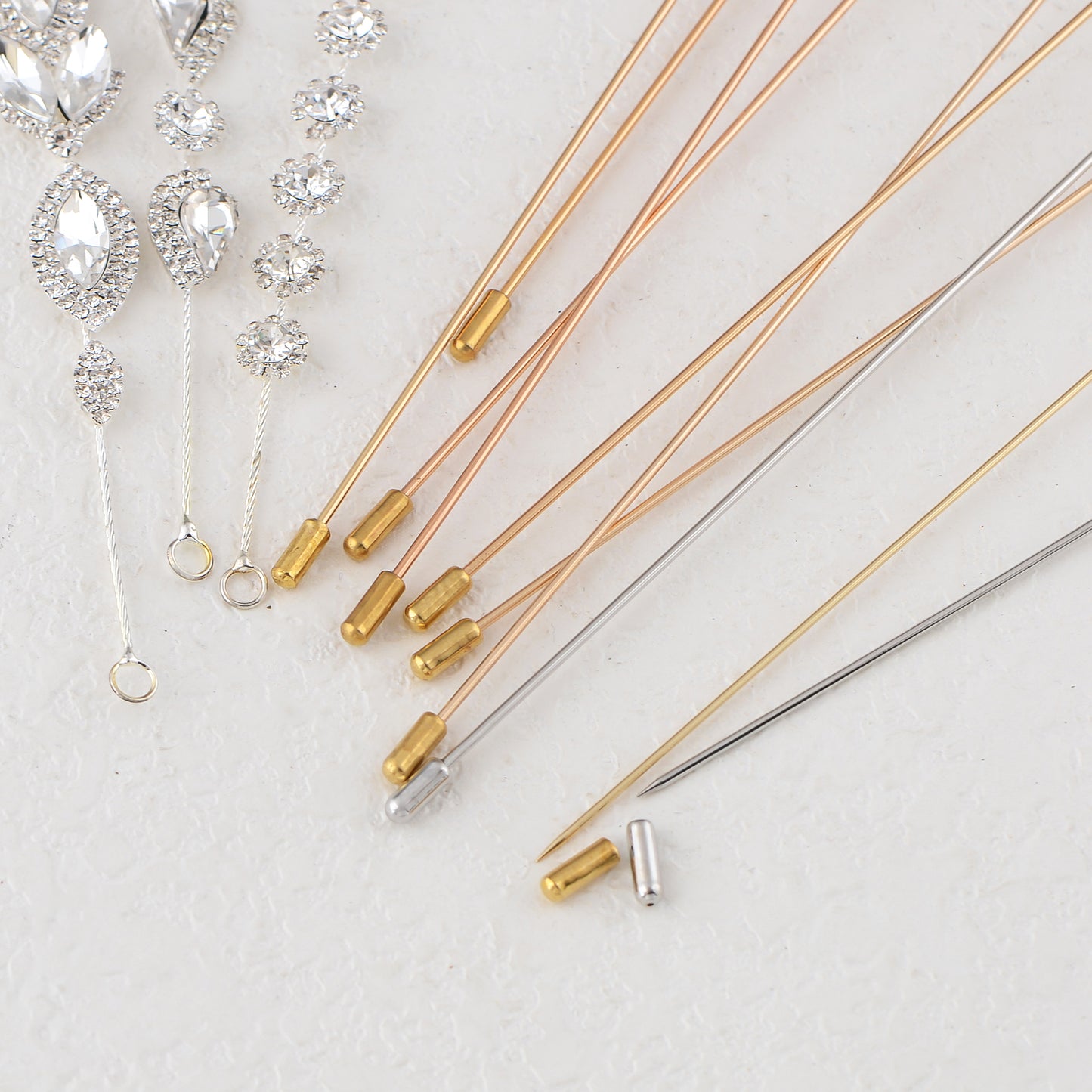 Vintage Long Pins with Safety Cap for Coats Scarves or Hats