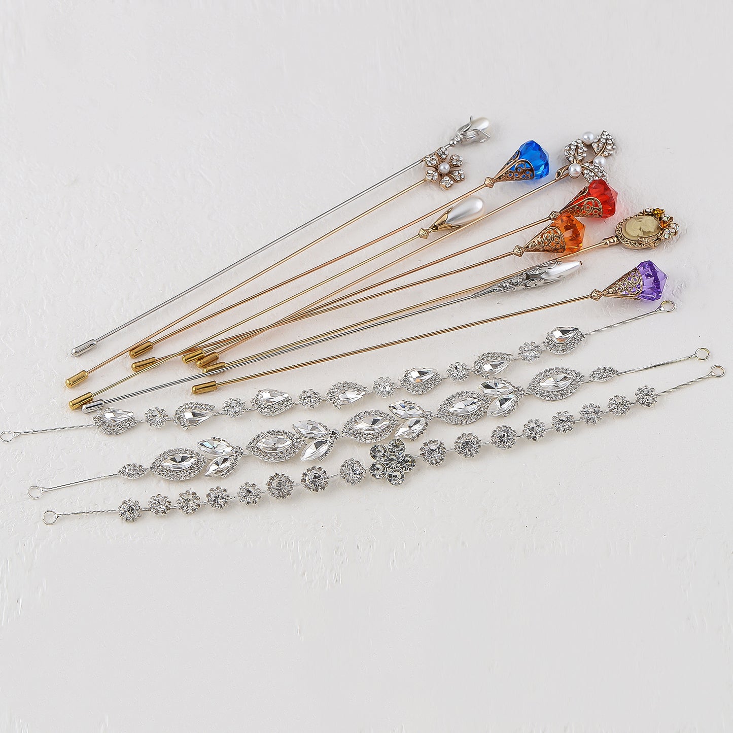 Vintage Long Pins with Safety Cap for Coats Scarves or Hats