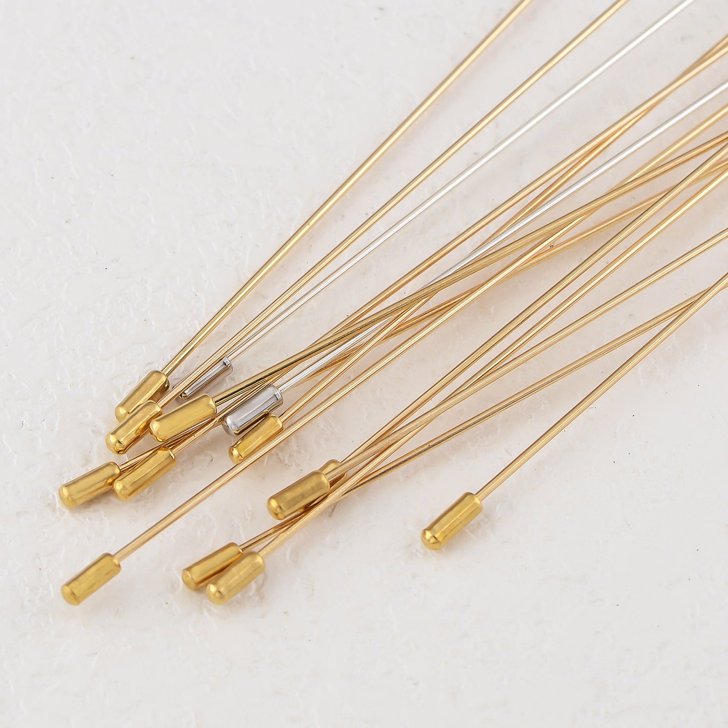 Floral Accent Hat Pin with Rhinestone 8 in Long