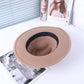 Women Wide Brim Fedora Hat with Gold Chain Band