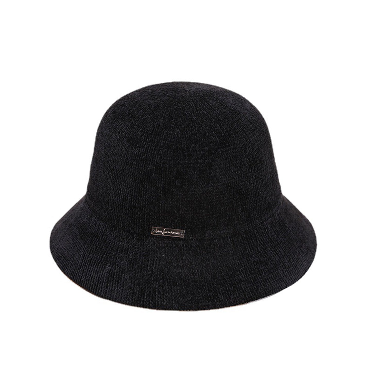 Womens Soft Knit Bucket Hat with Structured Brim