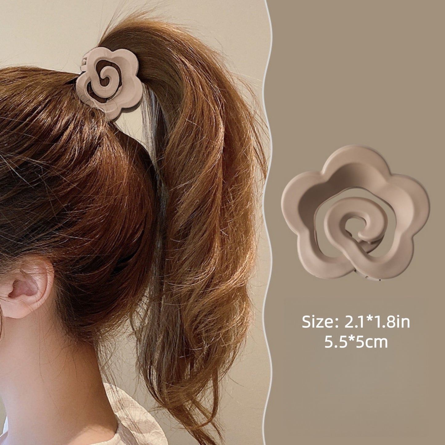 Flower Hair Claw Clip with Secure Grip and Smooth Finish