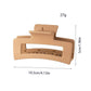 Rectangular Hair Claw Clip with Cutout Design and Strong Hold