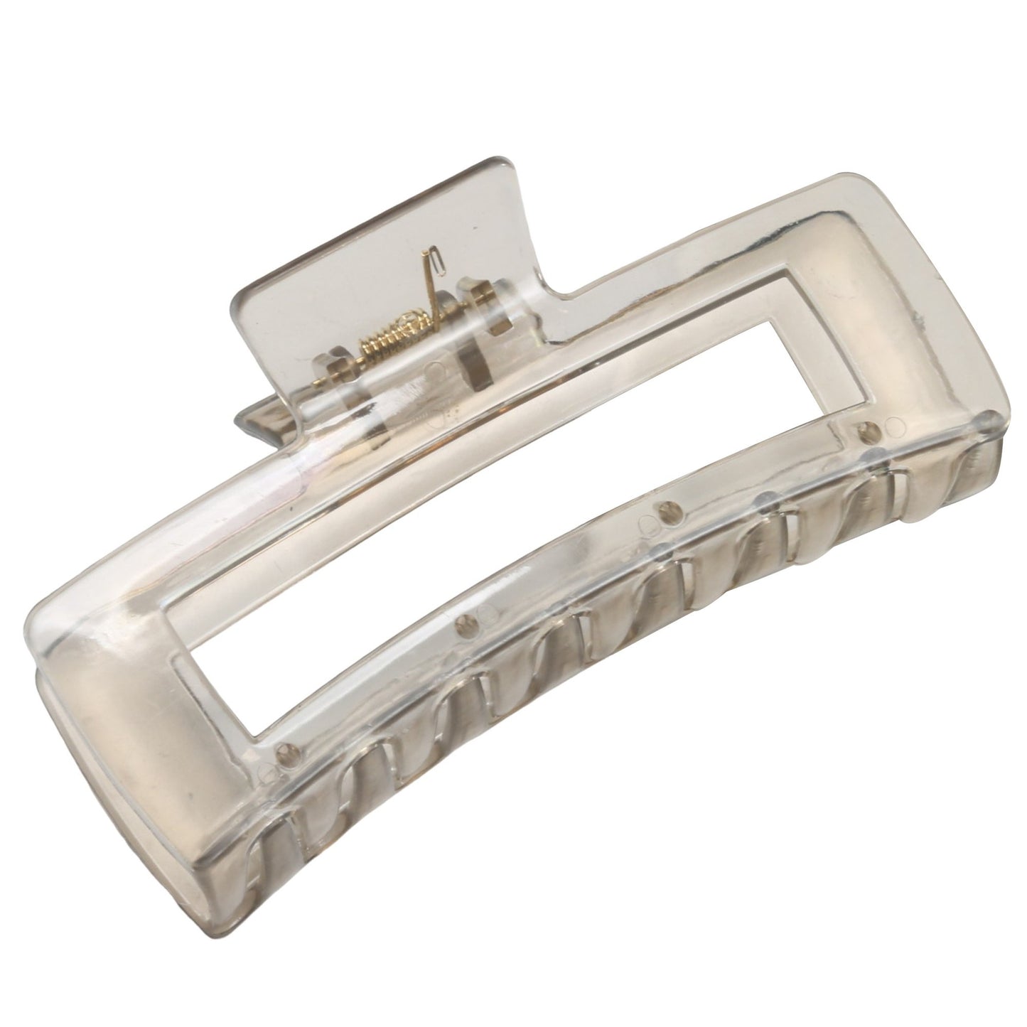 Rectangular Hair Claw Clip with Open Frame Design and Strong Hold