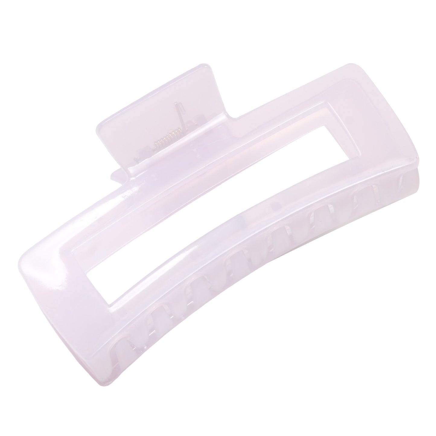 Rectangular Hair Claw Clip with Open Frame Design and Strong Hold