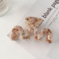 Large Marble Pattern Hair Claw Clip with Strong Hold Lightweight Design