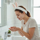 Plush Bunny Ear Headband Set Soft Stretch Wash Headbands Two Pack