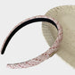 Womens Tweed Fabric Padded Headbands Two Pack Soft Hair Accessories