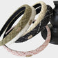 Womens Tweed Fabric Padded Headbands Two Pack Soft Hair Accessories