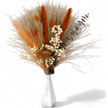 Dried Floral Arrangement with Pampas Grass and Textured Accents