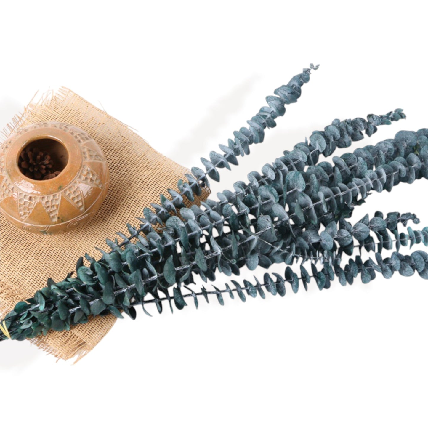 Dried Floral Bouquet with Pampas Grass, Eucalyptus, and Accents